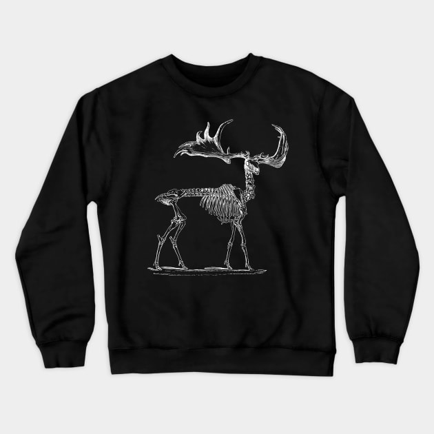 Moose Skeleton Crewneck Sweatshirt by tommartinart